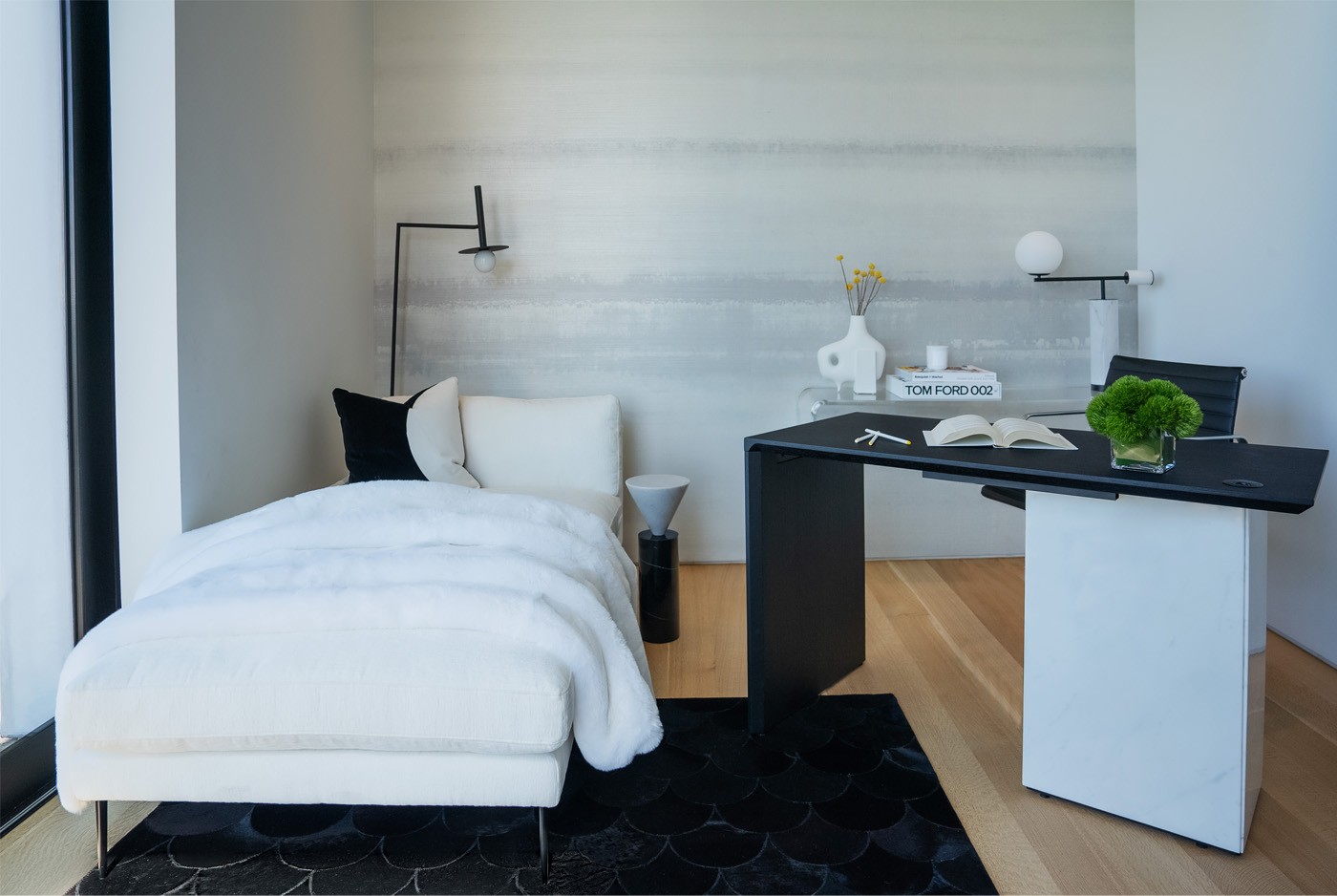 white-furniture-with-black-white-bed-interior-design
